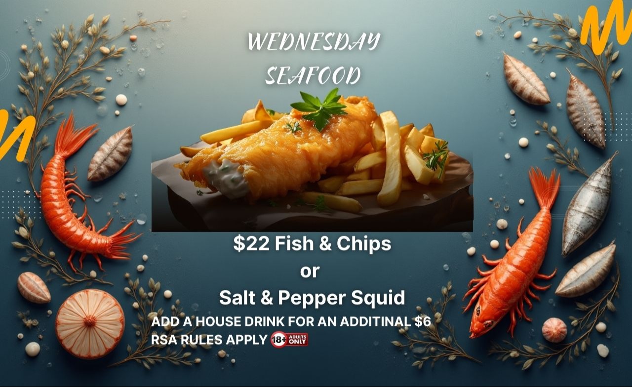 Lunch Special - Fish & Chips or S&P Squid - Wednesday